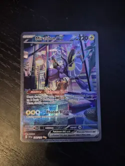 Pokemon TCG Miraidon EX Scarlet Violet Holo Rare Card 244/198 Base Set - Image 1