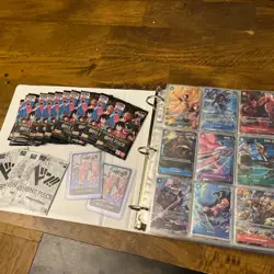 Full binder One Piece TCG SR SEC AA R Dons promos event cards sealed packs OP09 - Image 1