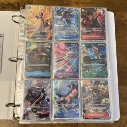 Full binder One Piece TCG SR SEC AA R Dons promos event cards sealed packs OP09 - Image 2