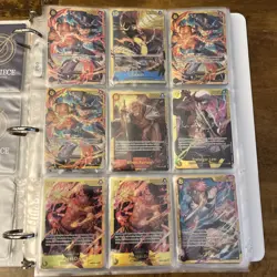 Full binder One Piece TCG SR SEC AA R Dons promos event cards sealed packs OP09 - Image 3
