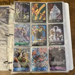 Full binder One Piece TCG SR SEC AA R Dons promos event cards sealed packs OP09 - Image 4