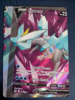 Pokemon Kyurem v MISCUT ERROR, Full Art Ultra Rare Holo Card 174/196 - Image 1