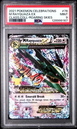 2021 Pokemon Celebrations Mega Rayquaza EX #76 PSA 9 MINT Pokemon Card - Image 1