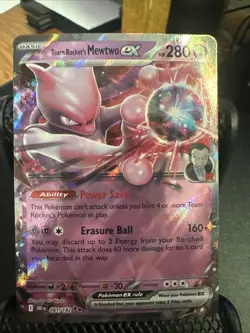 Pokemon TCG Team Rockets Mewtwo EX Double Rare Card 081/182 - Image 1