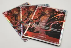 One Piece CCG Shanks 3x Card Playset - OP09-004 SR - English - ALL MINT - Image 1