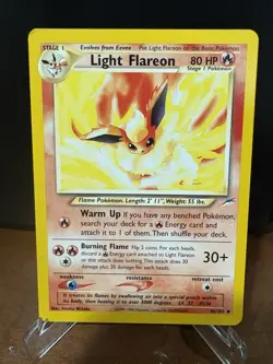 Pokemon Light Flareon Neo Destiny Card 46/105 NM Condition - Image 1