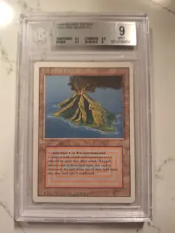 MTG Volcanic Island BGS 9 Beckett Revised 1994 grades 8.5, 9.5, 9.5, 9 - Image 1