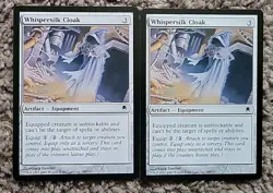 Whispersilk Cloak Darksteel Magic The Gathering MTG Magic 2x X2 NM-LP - Image 1