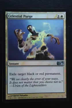Magic The Gathering MTG CELESTIAL PURGE FOIL Magic 2010 LP Lightly Played - Image 1