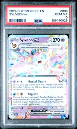 2024 POKEMON SSP EN-SURGING SPARKS #086 SYLVEON EX PSA 10 - Image 1