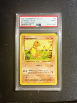 Pokemon Charmander Base Set Shadowless 46/102 *PSA 9* - Image 1