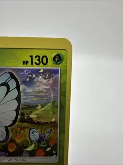 Pokemon Butterfree 3/149 Sun Moon Reverse Holo (miscut) L/R line up dot visible - Image 3