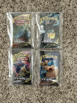 Pokemon Sun & Moon Team Up - Complete Art Set of 4 Packs Sealed And Unweighed - Image 3