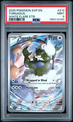 2025 POKEMON SVP EN-SV BLACK STAR PROMO #210 TORNADUS PSA 9 - Image 1