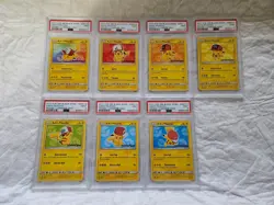 Pokemon Ash's Pikachu I Choose You Movie Promo Set COMPLETE SM108-SM114 PSA 9 - Image 1