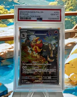 2023 POKEMON PAL EN-PALDEA EVOLVED ILLUSTRATION RARE #200 PYROAR PSA 10 - Image 1