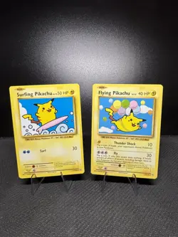 POKEMON FLYING PIKACHU 110/108 & SURFING PIKACHU 111/108 SECRET RARES EVOLUTIONS - Image 1