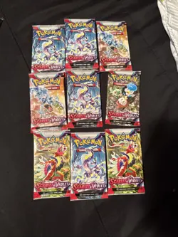Pokemon Scarlet And Violet Packs Lot Of 9 - Image 2