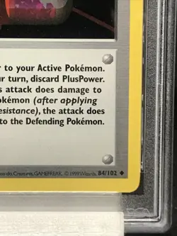 Pokemon PSA 9 1st Edition Shadowless Pluspower 84/102 Base Set - Image 2