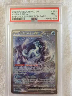 CHIEN-PAO ex - #261- SIR- 2023 POKEMON PAL EN PSA MINT 9 - Image 1