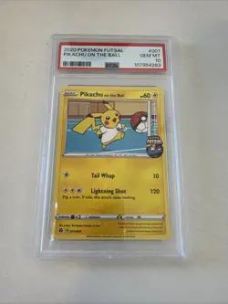 Pikachu on the Ball - (Pokemon Futsal) 001/005 PSA 10 - Image 1