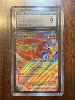 HO-OH EX POKEMON 007/034 CHARIZARD & HO-OH EX DECK HOLO CGC 9 - Image 1