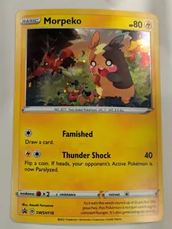 Morpeko - SWSH116 Cosmos Holo - Black Star Promo Pokemon Holo Foil Nice! - Image 1
