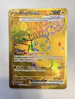 Pokemon Pikachu ex Tera Gold Secret Rare - 179/131 - Prismatic Evolutions LP - Image 1