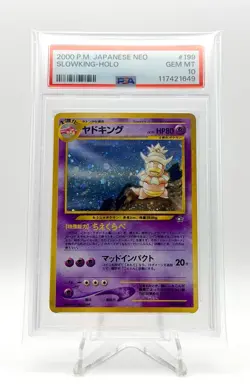 2000 POKEMON JPN NEO GENESIS SLOWKING HOLO RARE 199 PSA 10 - Image 1