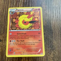 Pokemon Black And White Flareon BW88 Black Star Promo With Holo Swirl LP - Image 1