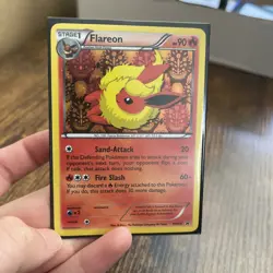 Pokemon Black And White Flareon BW88 Black Star Promo With Holo Swirl LP - Image 3
