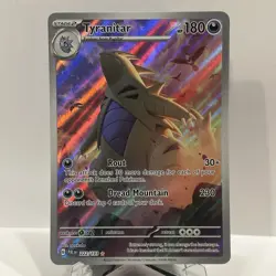 Pokemon Tyranitar Illustration Rare Full Art Holo SV02 Paldea 222/193 2023 MINT - Image 1