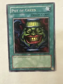 YUGIOH POT OF GREED LOB-119 UNLIMITED & SYE-040 1ST EDITION ACTUAL PICS NM - Image 2