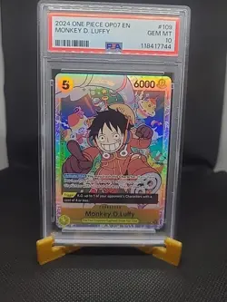 Monkey D. Luffy 500 Years In The Future SR OP07-109 One Piece PSA 10 English - Image 1