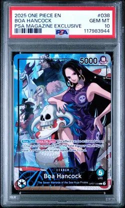 2025 ONE PIECE PROMOS PSA MAGAZINE EXCLUSIVE #038 BOA HANCOCK PSA 10 - Image 1
