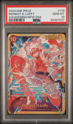 2023 One Piece Monkey D. Luffy OP05-119 SEC PSA 10 Gem Mint English - Image 1