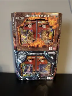 One Piece TCG Illustration Box Vol 5 and Vol 6 Lot - New Sealed - Image 1