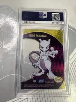 Mewtwo PC5 Pokemon Topps TV Animation Edition Series 2 Clear Card PSA 10 Gem - Image 2
