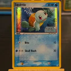 Pokemon Squirtle Card 63/100 EX Crystal Guardians Stamped - Image 2