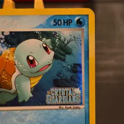 Pokemon Squirtle Card 63/100 EX Crystal Guardians Stamped - Image 4