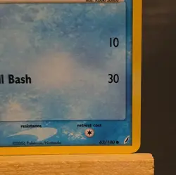 Pokemon Squirtle Card 63/100 EX Crystal Guardians Stamped - Image 5