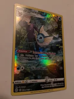 Pokemon Vaporeon TCG Full Art Ultra Rare Holo Card Brilliant Stars TG02/TG30 - Image 2