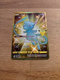 Pokemon Mew Holo Rare TCG Gold Card Celebrations 25th Anniversary 025/025 - Image 1