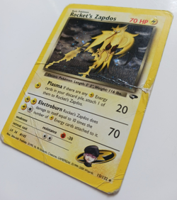Rocket's Zapdos Pokemon Card Holo WOTC 15/132 Gym Challenge Rare Vintage HP - Image 3