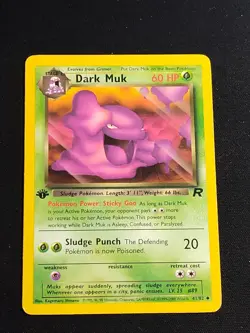 Dark Muk Vintage Pokemon TCG Team Rocket 1st Edition Card Lightly Played LP - Image 1