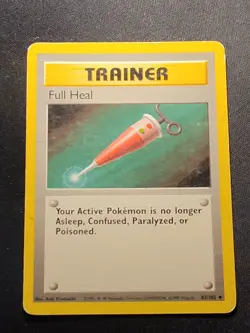 Full Heal 82/102 Pokemon TCG Base Set Vintage WOTC Card Lightly Played LP - Image 1