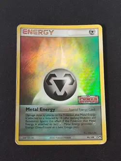 Metal Energy Pokemon Card Reverse Holo Foil Stamped Power Keepers Played HP/DMG - Image 1