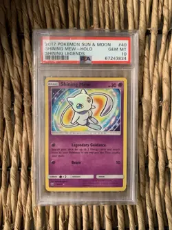 Pokemon TCG Shining Mew Holo Rare Card 40/73, Shining Legends, PSA 10 - Image 1