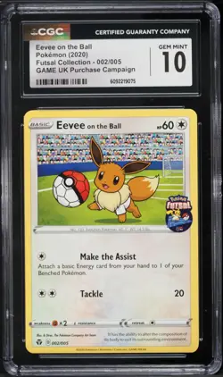 CGC 10 Eevee On The Ball Futsal Promo 2020 Pokemon Card #002 - Image 1