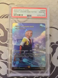 2025 MTG FINAL FANTASY: THROUGH THE AGES FOIL TIDUS, ZANARKAND FAYTH PSA 10 - Image 1